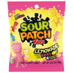 Sour Patch Kids Pink Lemonade 3.61oz Peg Bag 12ct